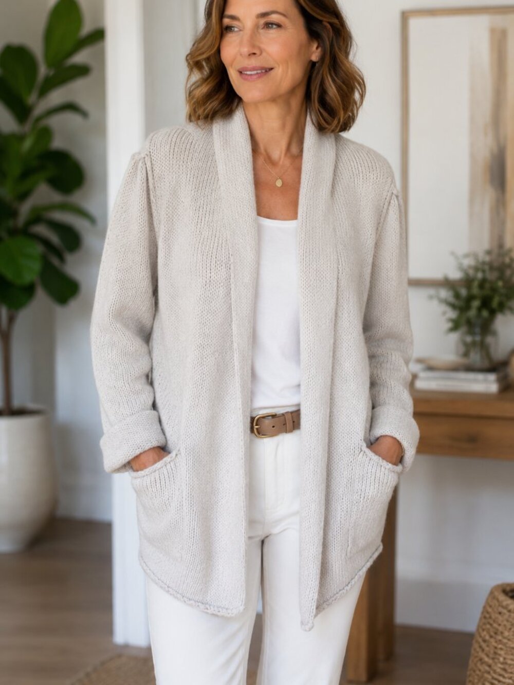Anthropologie Chunky Slouchy Cotton Rich Cardigan
